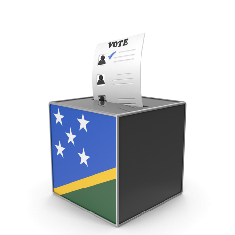 Solomon Islands Country Flag Election Vote Box H03 2k
