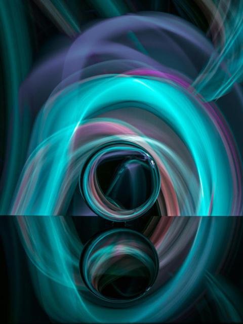 Crystal ball on board near abstract shines 2023 11 27 05 21 53 utc